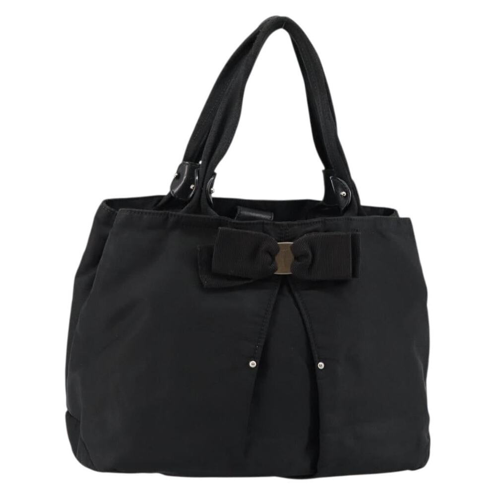 Salvatore Ferragamo Leather Vara Handbag Black